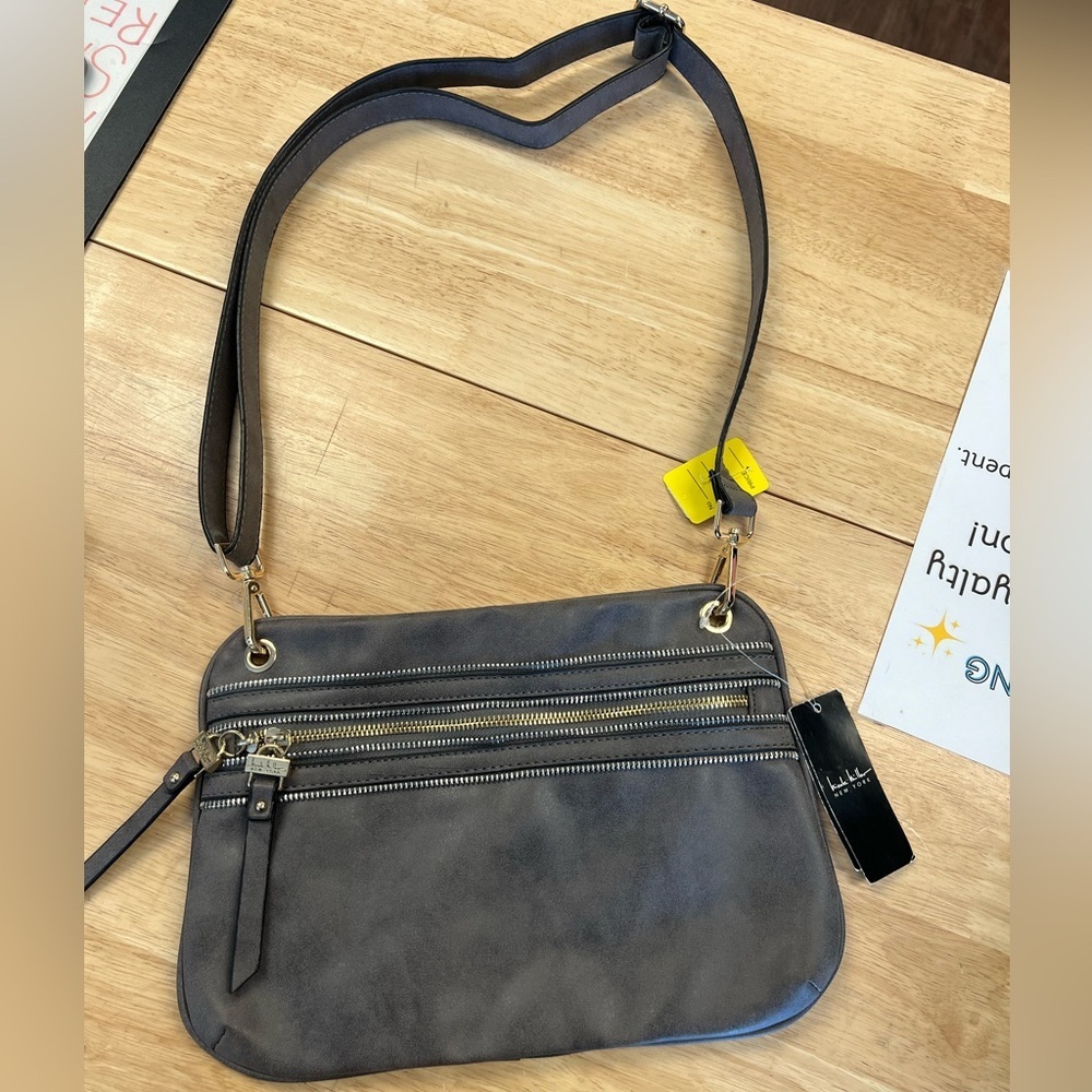 Nicole Miller Gray Crossbody Bag